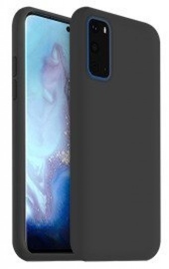 Juodas silikoninis dėklas "Liquid Silicone" 1.5mm telefonui Samsung Galaxy G981 S20