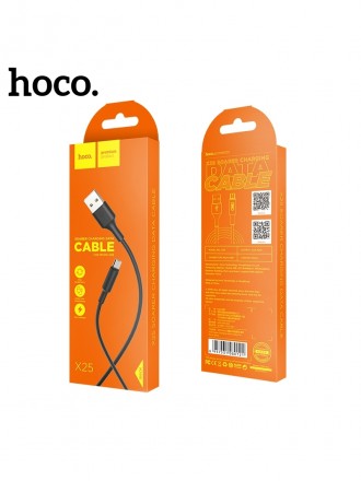 Juodas USB kabelis HOCO X25 microUSB 1m