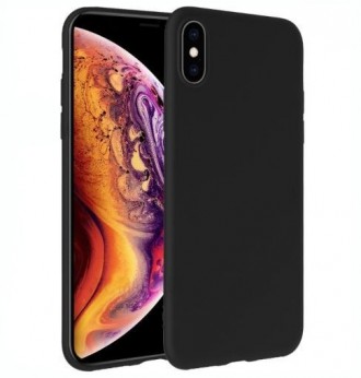 Juodos spalvos dėklas X-Level THIN 0,88mm  Apple iPhone XS Max telefonui