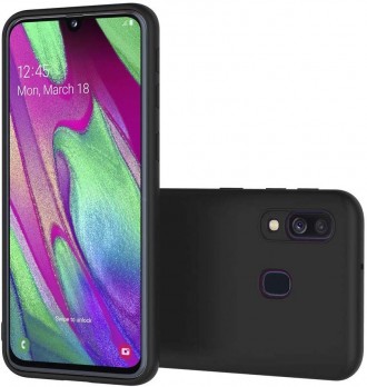Juodos spalvos dėklas X-Level "Dynamic" telefonui Samsung Galaxy A40 (A405)