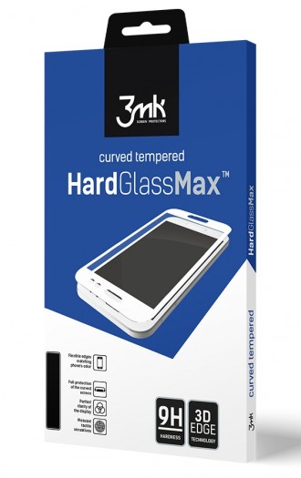 Apsauginis grūdintas stiklas 3MK ''Hard Glass'' telefonui A02s, juodais krašteliais