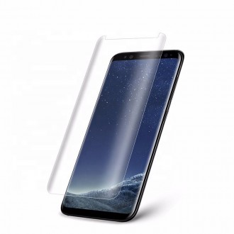 Lenktas skaidrus apsauginis grūdintas stiklas "M1 5D UV Glue" telefonui Samsung Galaxy G950 S8 (Uždedamas naudojant UV lempą)