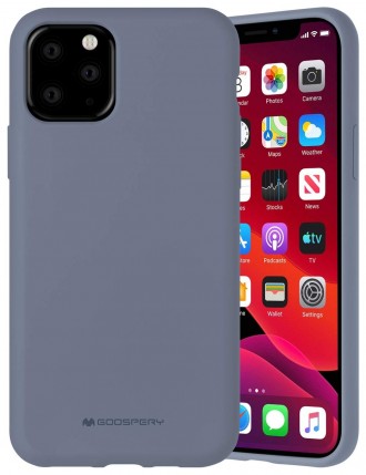 Levandos pilkos spalvos dėklas "Mercury Silicone Case" Apple iPhone 13 min telefonui