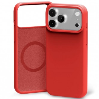 Dėklas Mercury Pure Magsafe Silicon Case Apple iPhone 17 Pro / 18 Pro raudonas