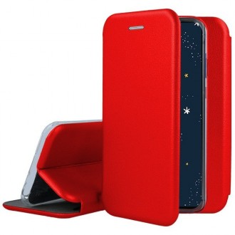 Raudonas atverčiamas dėklas "Book Elegance" telefonui Huawei P30 Lite 