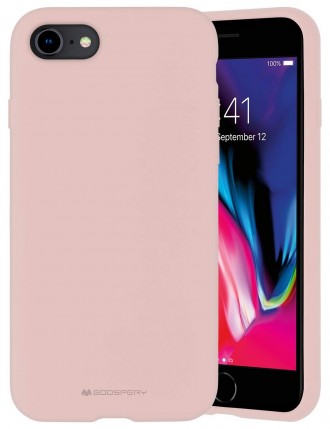 Rožinės spalvos dėklas "Mercury Silicone Case" telefonui Apple iPhone 7 / 8 / SE 2020 / SE 2022