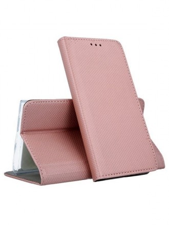 Rožinis-auksinis atverčiamas dėklas "Smart Magnet" telefonui Samsung A32 4G