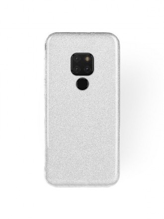 Sidabro spalvos blizgantis silikoninis dėklas "Shining" telefonui Huawei Mate 20