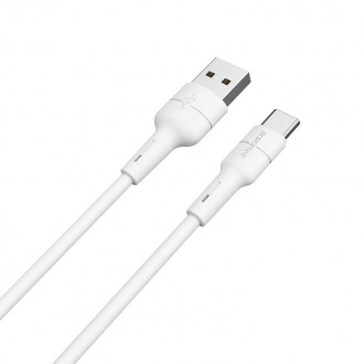 Silikoninis baltas USB kabelis Borofone BX30 Type-C 1.0m 