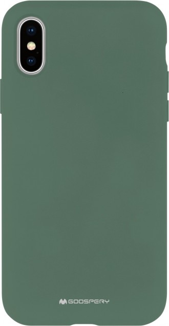Tamsiai žalias silikoninis dėklas Mercury ''Silicone Case'' telefonui Samsung S21