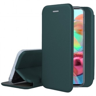Tamsiai žalios spalvos atverčiamas dėklas "Book Elegance" telefonui Samsung Galaxy A71 (A715)