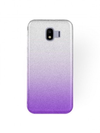 Violetinis blizgantis silikoninis dėklas Samsung Galaxy J400 J4 2018 telefonui "Bling"
