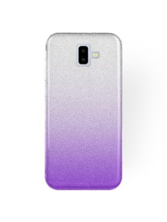 Violetinis blizgantis silikoninis dėklas Samsung Galaxy J610 J6 Plus 2018 telefonui "Bling"