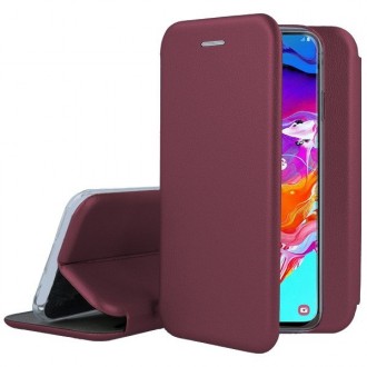Bordo spalvos atverčiamas dėklas "Book Elegance" telefonui Samsung Galaxy J530 J5 2017 