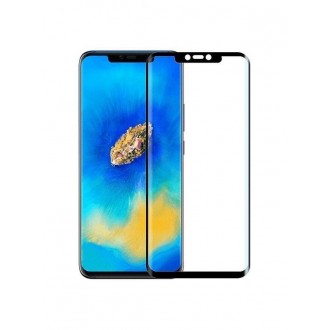 5D Juodas apsauginis grūdintas stiklas Huawei Mate 20 Pro telefonui "Full Glue"