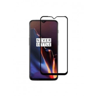 5D juodas apsauginis grūdintas stiklas OnePlus 6T / OnePlus 7 telefonui "Full Glue"