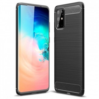 Juodas silikoninis dėklas ''Carbon Lux'' telefonui Samsung A52 4G / A52 5G / A52s 5G