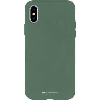  Tamsiai žalias silikoninis dėklas Mercury ''Silicone Case'' telefonui Samsung S21 Plus