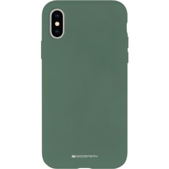 Tamsiai žalias silikoninis dėklas Mercury ''Silicone Case'' telefonui Samsung S21